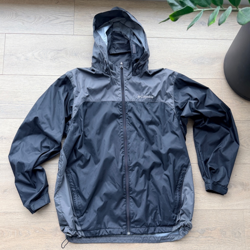 Columbia Black and Gray Hooded Jacket